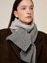 양면 배색 머플러 그레이
