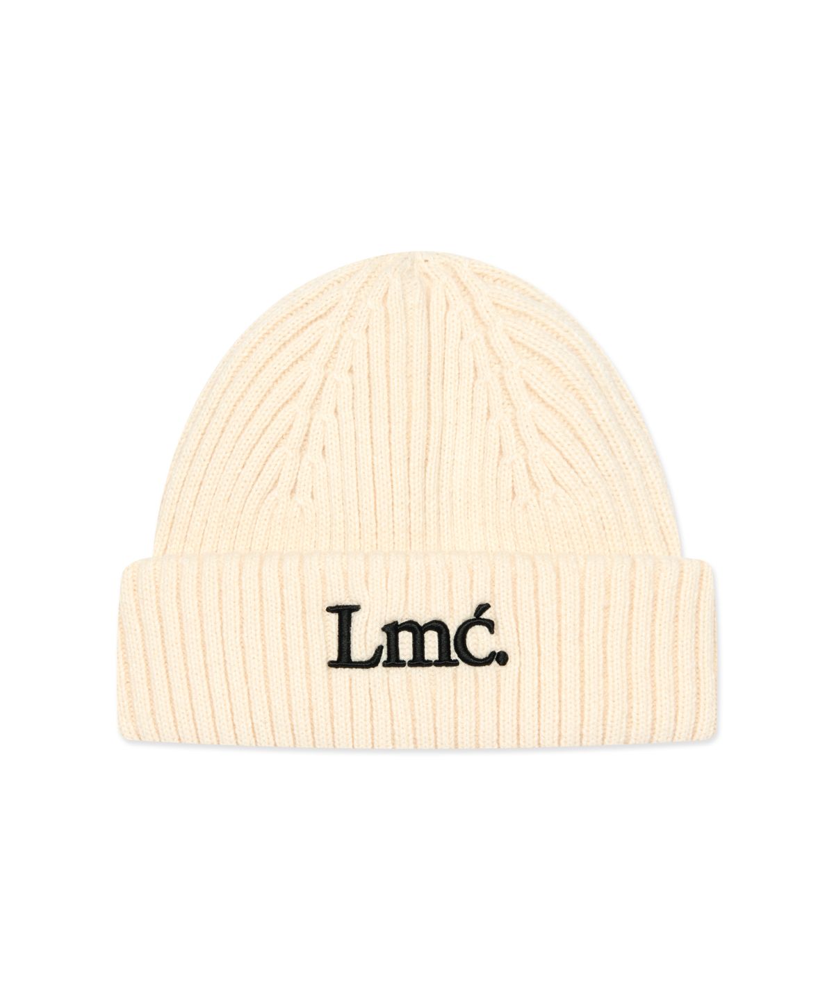 엘엠씨(LMC) SERIF NAME KNIT BEANIE ivory