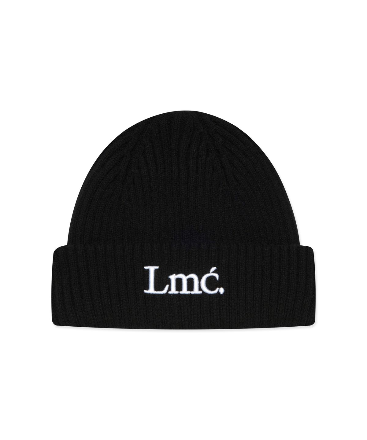 엘엠씨(LMC) SERIF NAME KNIT BEANIE black