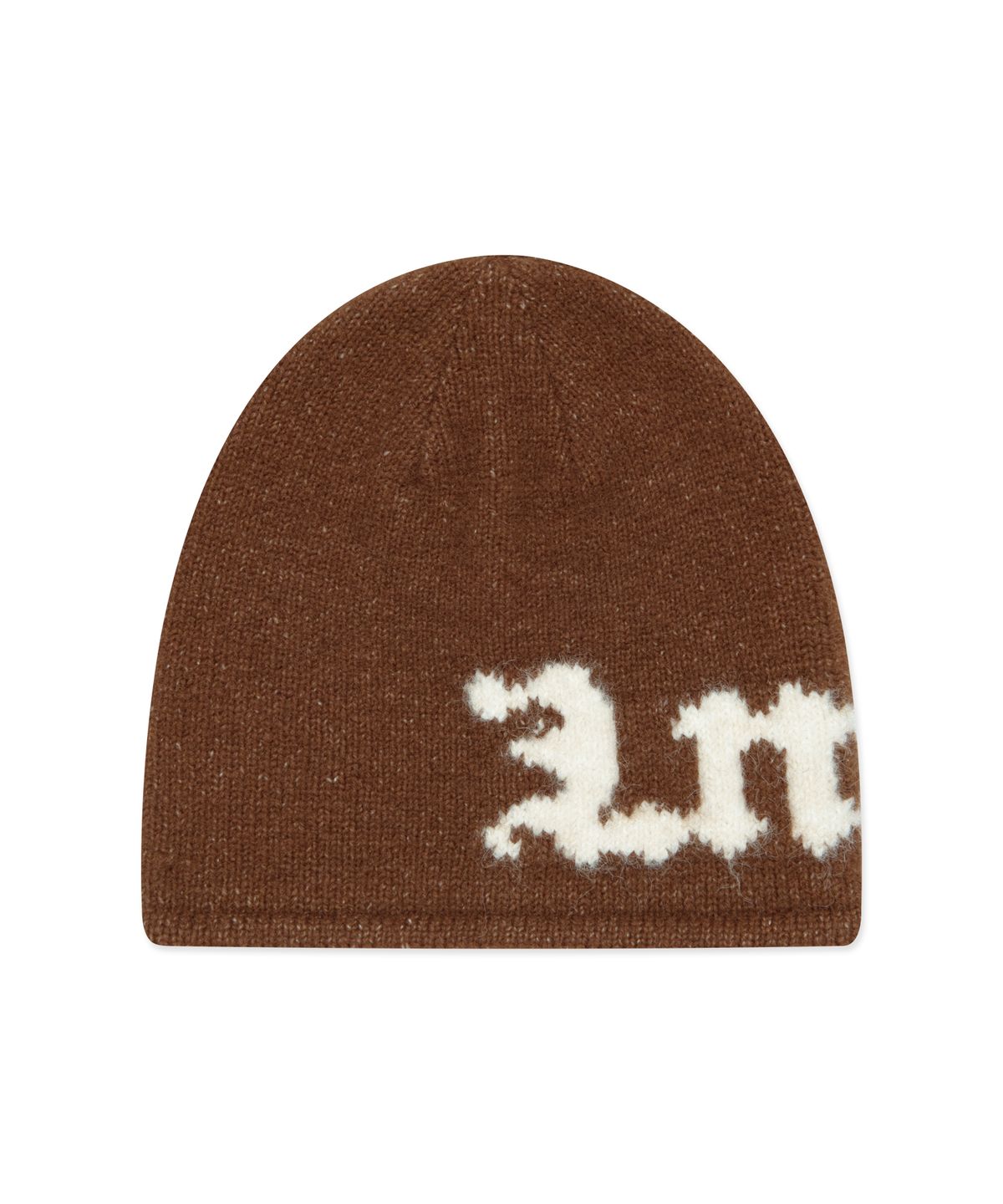 엘엠씨(LMC) GOTHIC NAME KNIT BEANIE brown