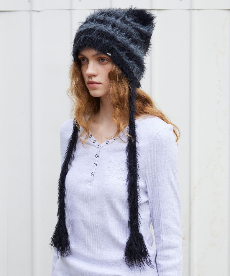 TEDDY FLUFFY BEANIE charcoal