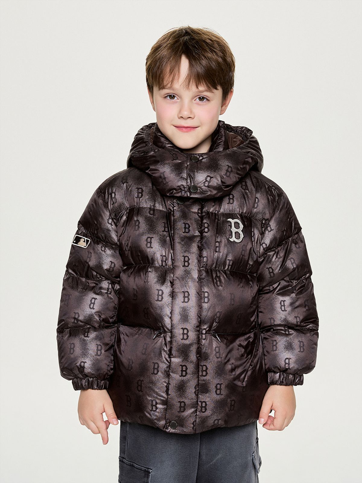 엠엘비 키즈(MLB KIDS) 모노그램 빈티지 DTP 숏 덕다운 BOS (Brown)