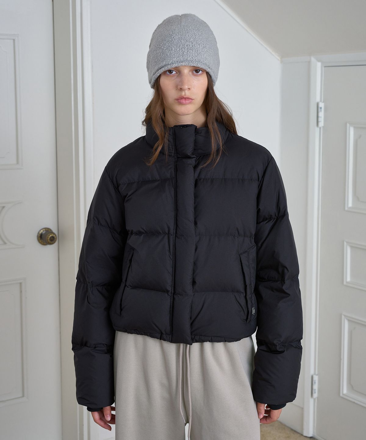 시메트릭 퍼센트(SYMMETRICPERCENT) Ripstop Goose Down Puffer / Black
