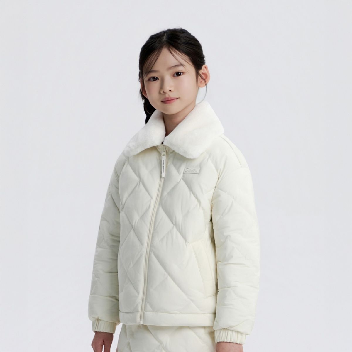 내셔널지오그래픽 키즈(NATIONAL GEOGRAPHIC KIDS) K254GPD910 여아 튜브 패딩 점퍼 IVORY