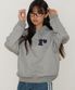 DOT R FRILL COLLAR SWEATSHIRT GREY