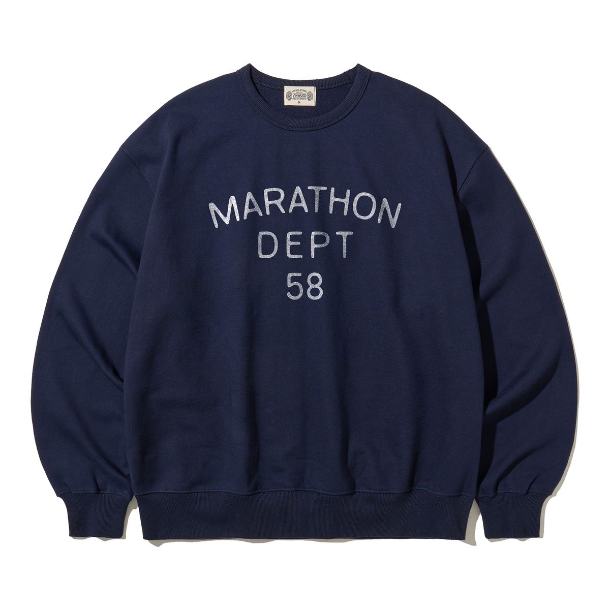 빈웨드(VINWUED) Marathon Dept 58 마라톤 빈티지 네이비 헤비웨이트 스웻셔츠