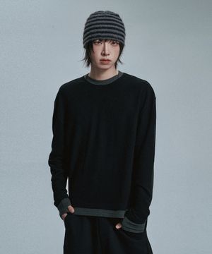소프트 레이어드 롱슬리브 - 블랙