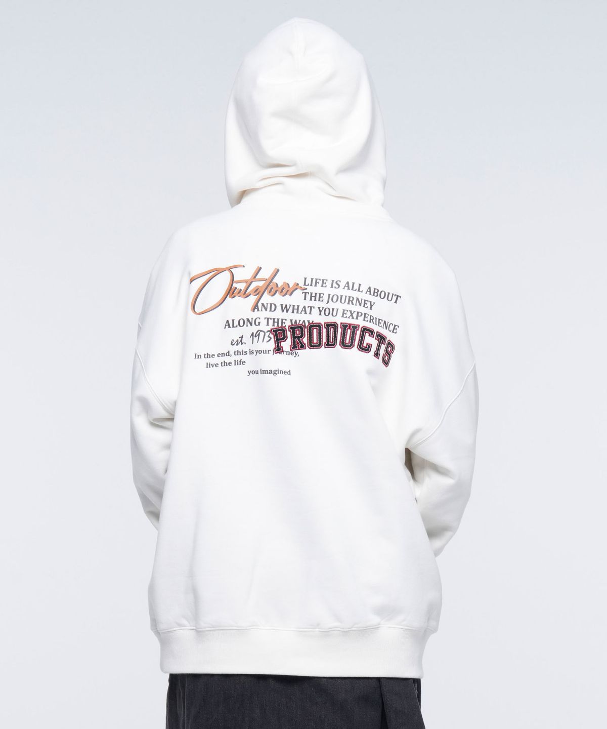 아웃도어 프로덕츠(OUTDOOR PRODUCTS) HALF-OPEN SWEAT HOODIE (IVORY)