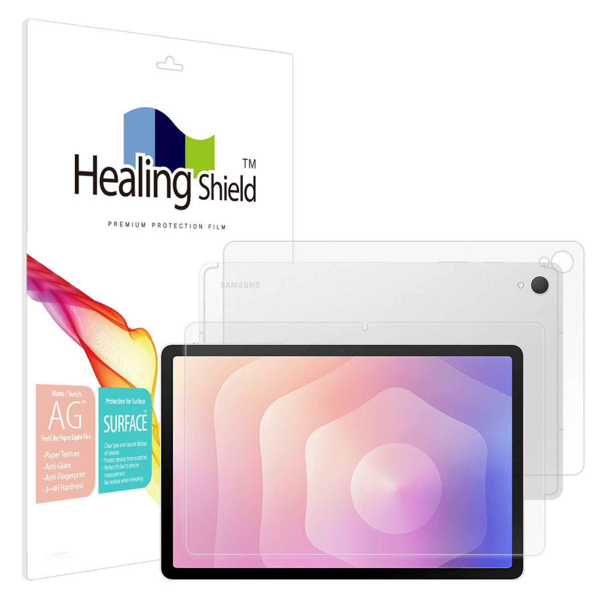 힐링쉴드(HEALINGSHIELD) 갤럭시탭S11 종이질감 Light 액정보호필름1매 후면1매