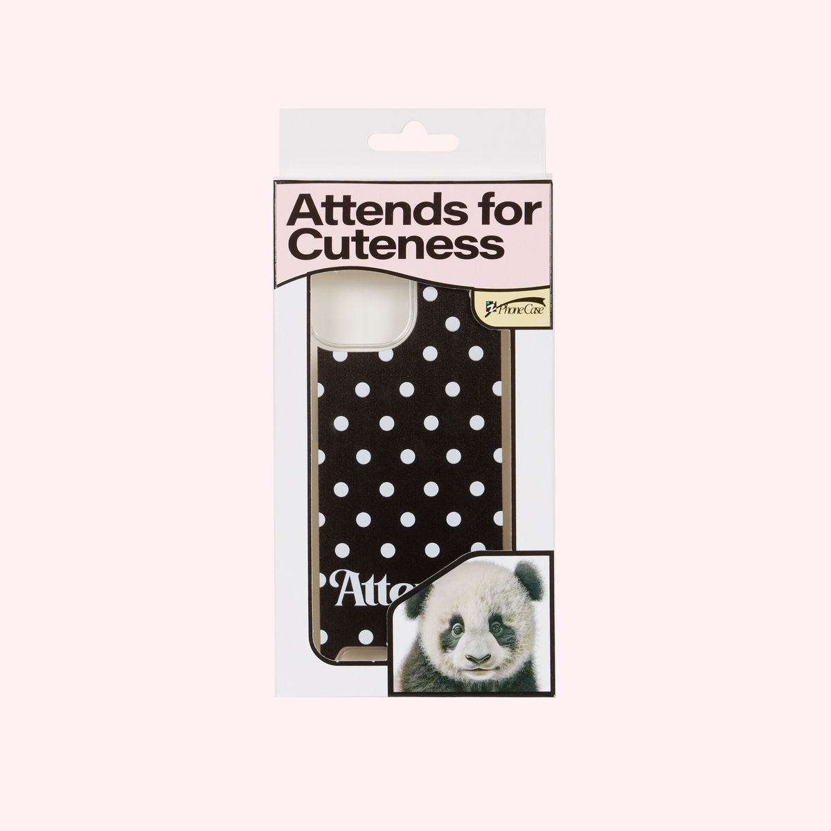 어텐즈(ATTENDS) Attends girls dots card case (Small dots Black)