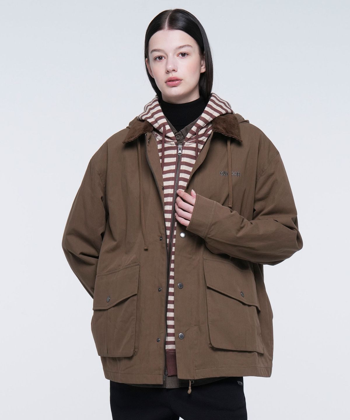 아웃도어 프로덕츠(OUTDOOR PRODUCTS) MULTI POCKET HOOD JACKET (KHAKI)
