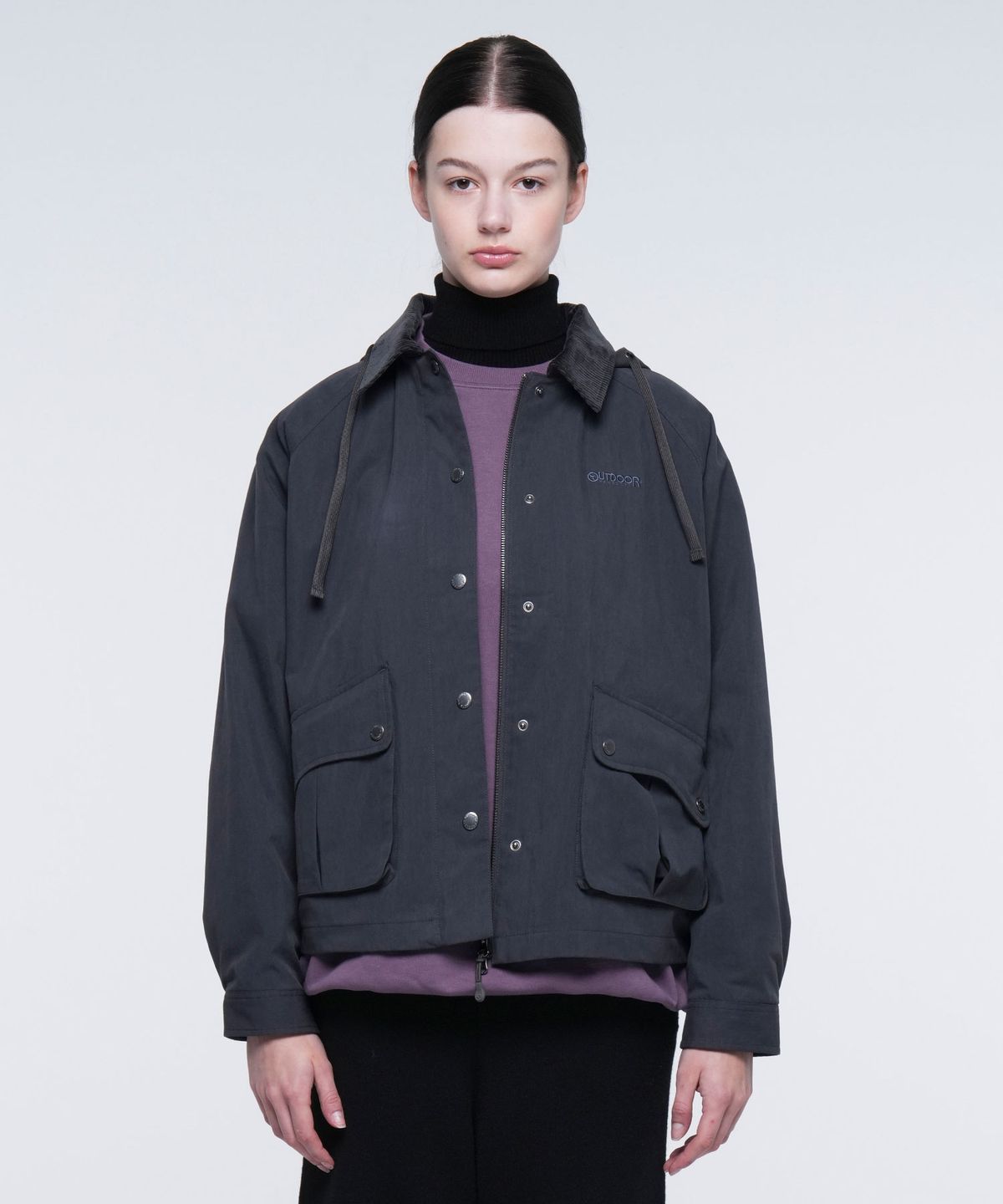 아웃도어 프로덕츠(OUTDOOR PRODUCTS) W MULTI POCKET CROP JACKET (NAVY)
