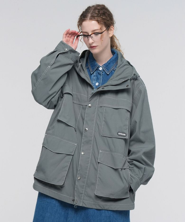 MULTI POCKET FIELD JACKET (GRAY)