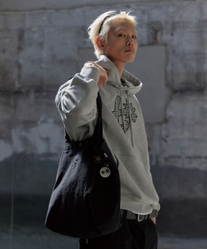 워시드 심볼 로고 토트백