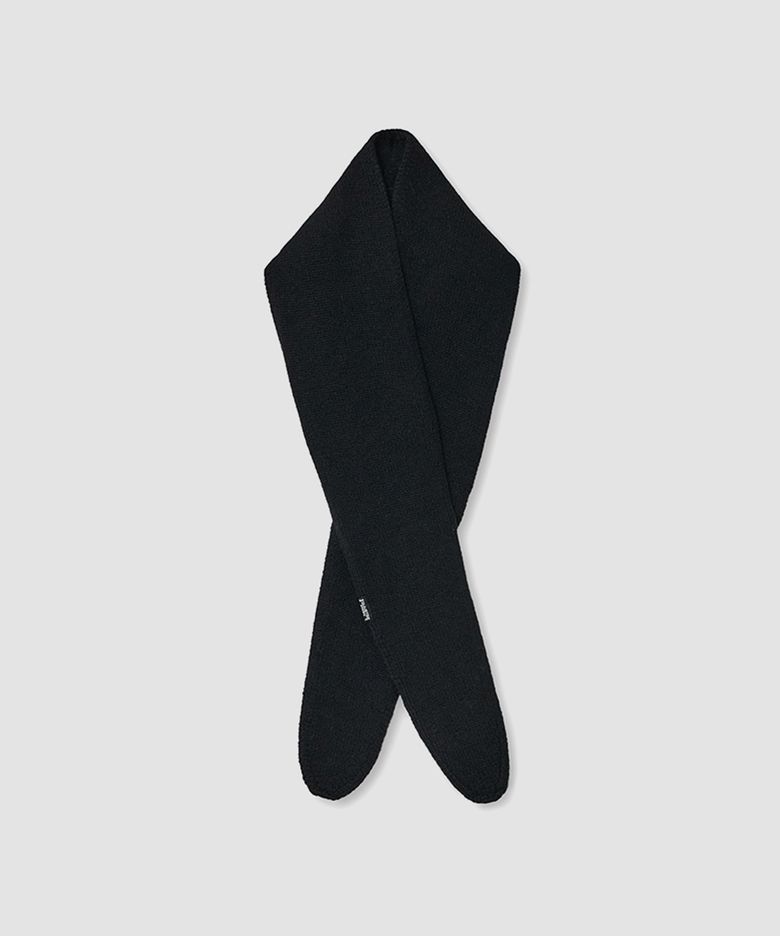 Alpaca Wool Muffler / Black