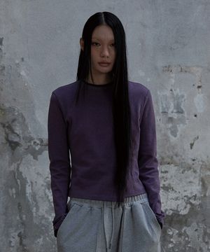 더블 레이어드 롱 슬리브 퍼플
