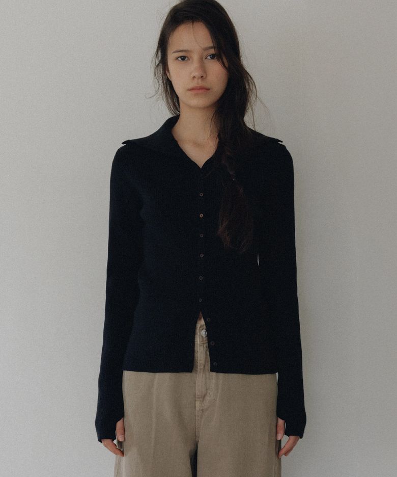 Nua pola cardigan (black)
