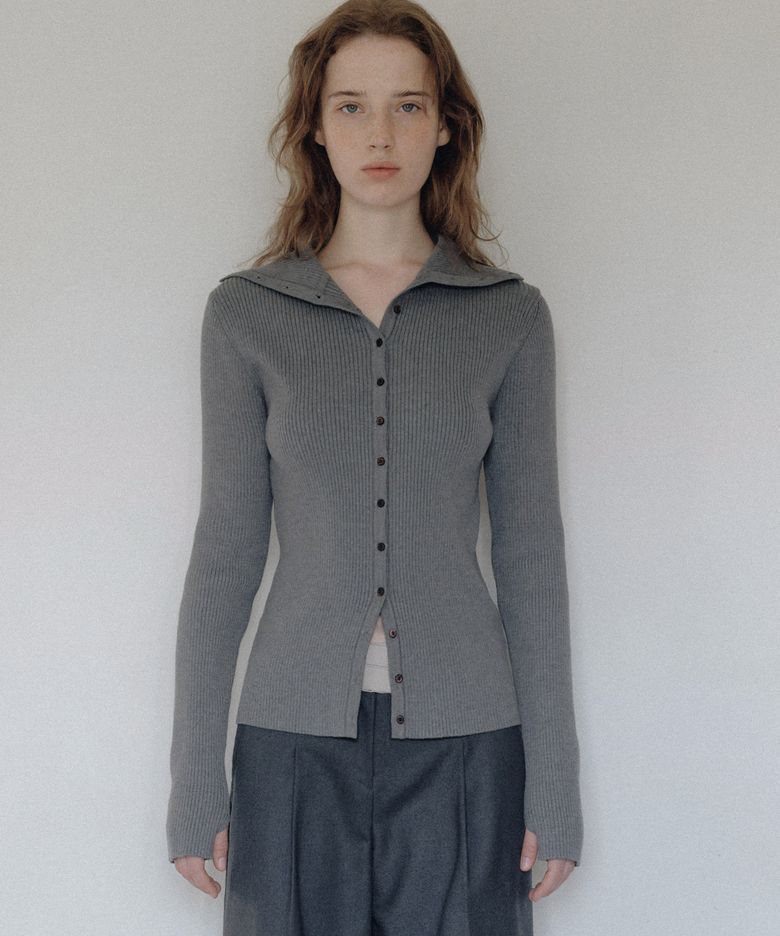 Nua pola cardigan (charcoal gray)
