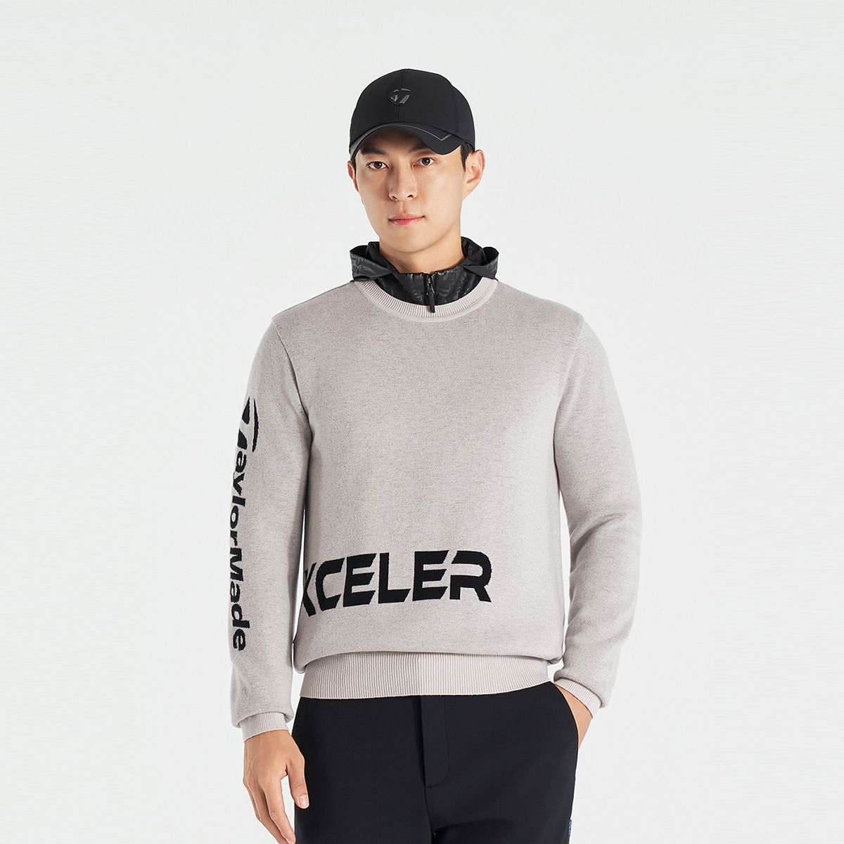 테일러메이드 어패럴(TAYLORMADE APPAREL) 남성 레터링 라운드 니트 TSO-41HG21-508