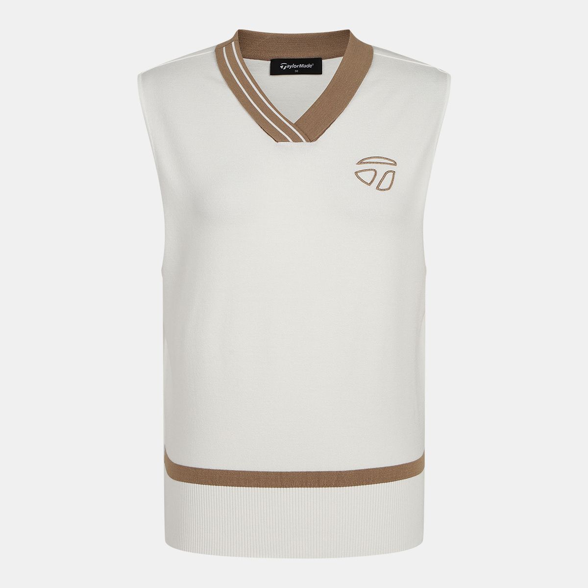 테일러메이드 어패럴(TAYLORMADE APPAREL) 여성 배색 브이넥 니트 베스트 TSO-71HG22-101
