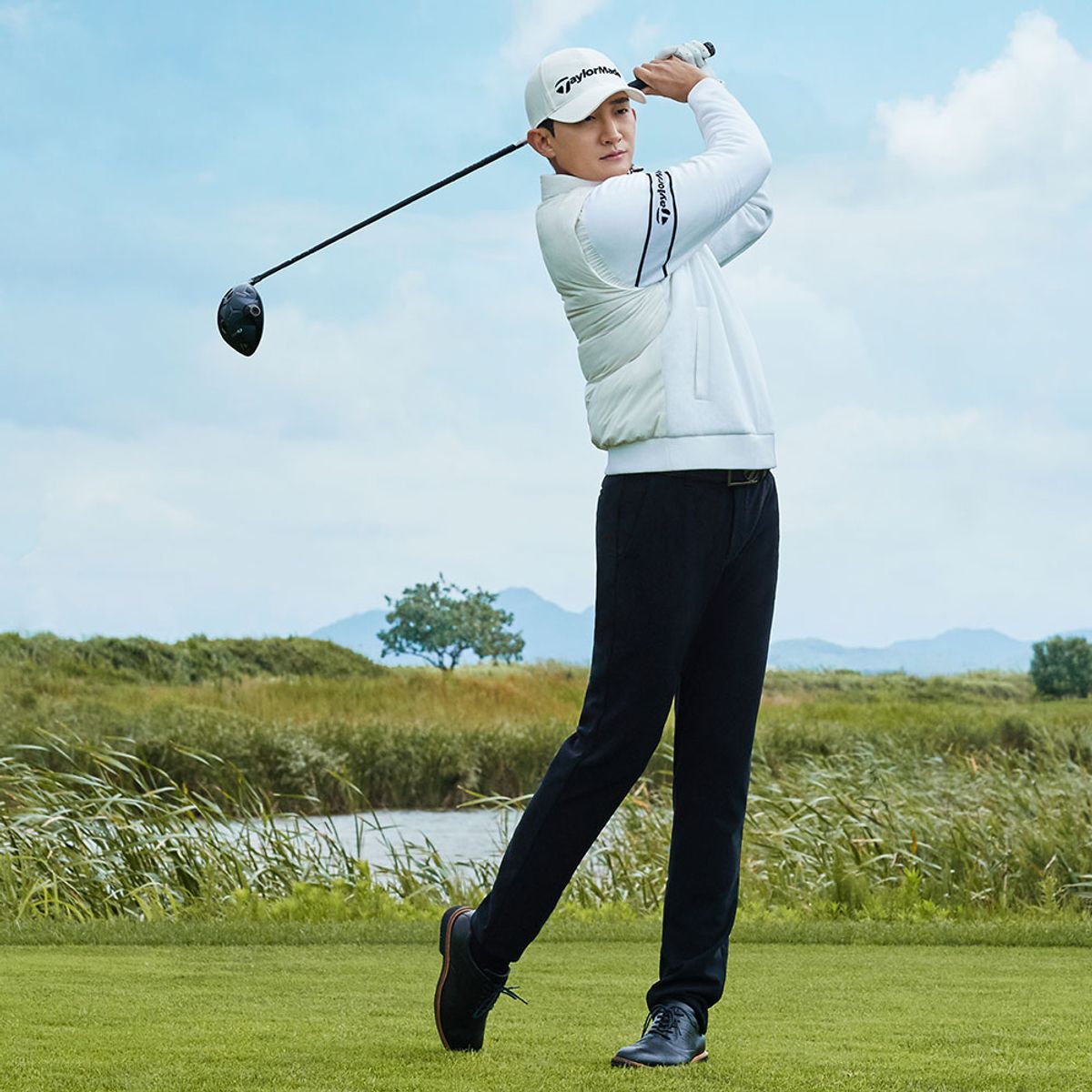 테일러메이드 어패럴(TAYLORMADE APPAREL) 남성 기모 골조직 슬림 팬츠 TPO-41HG81-199