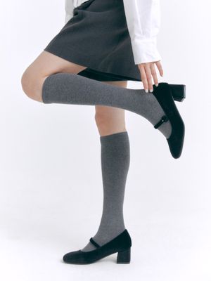 벨벳 도트 메리제인 펌프스 (5cm) HPWWVFFV21