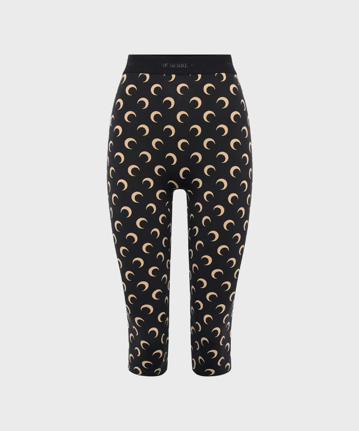 마린 세르(MARINE SERRE) (W) 문 프린티드 저지 카프리 팬츠 인버스 탄 MOON PRINTED JERSEY CAPRI PANTS IT99 INVERSE TAN
