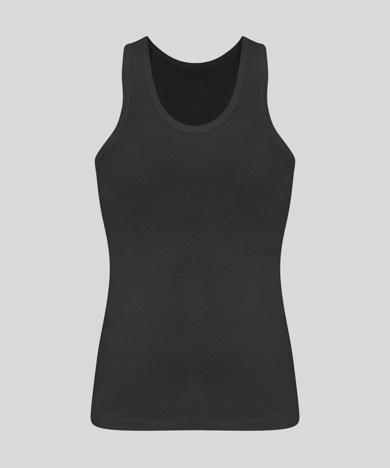 [2PACK] T Stretch Cotton Tank Top_BLACK