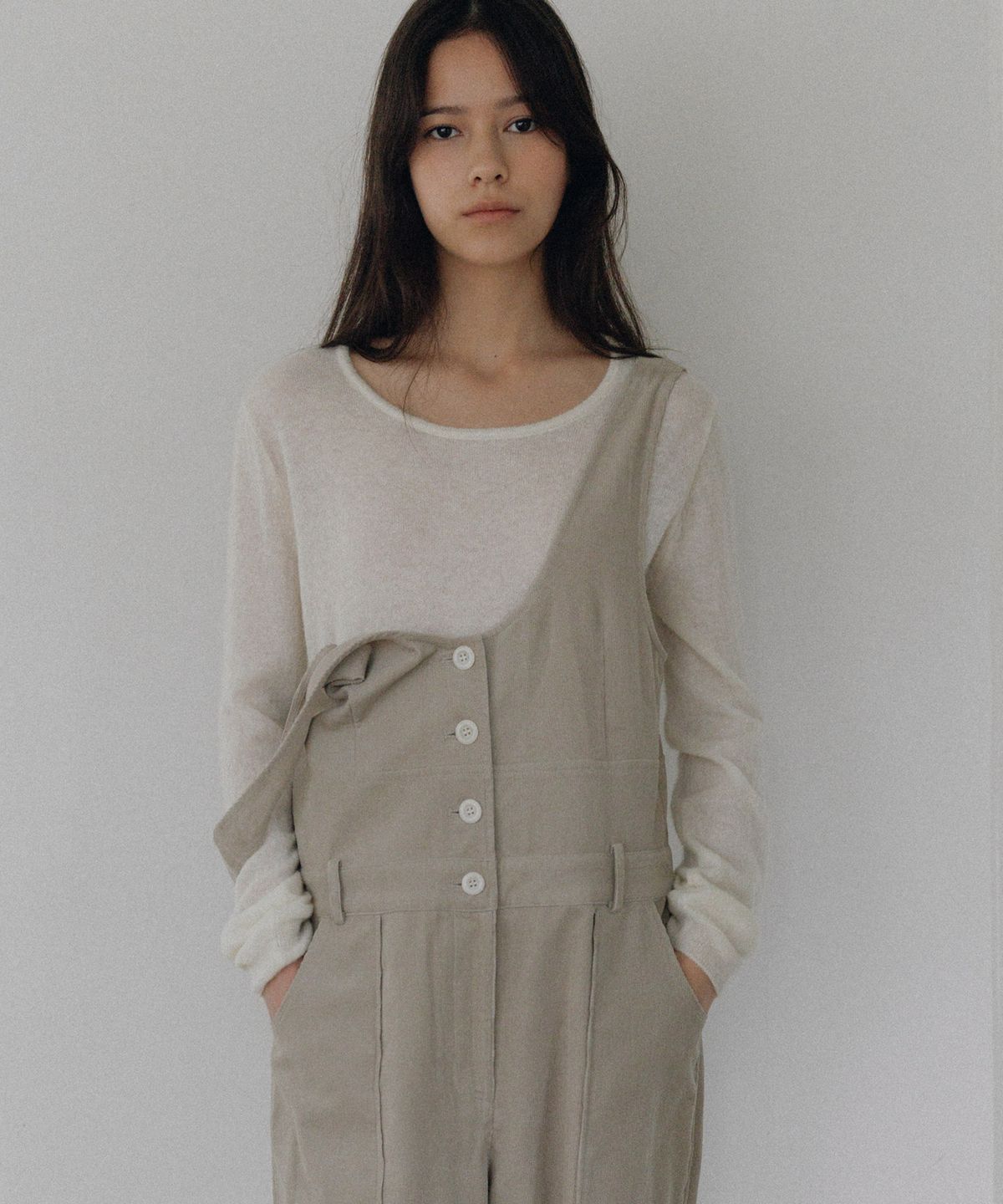 앤니즈(ANDNEEDS) Roco alpaca round knit (cream)