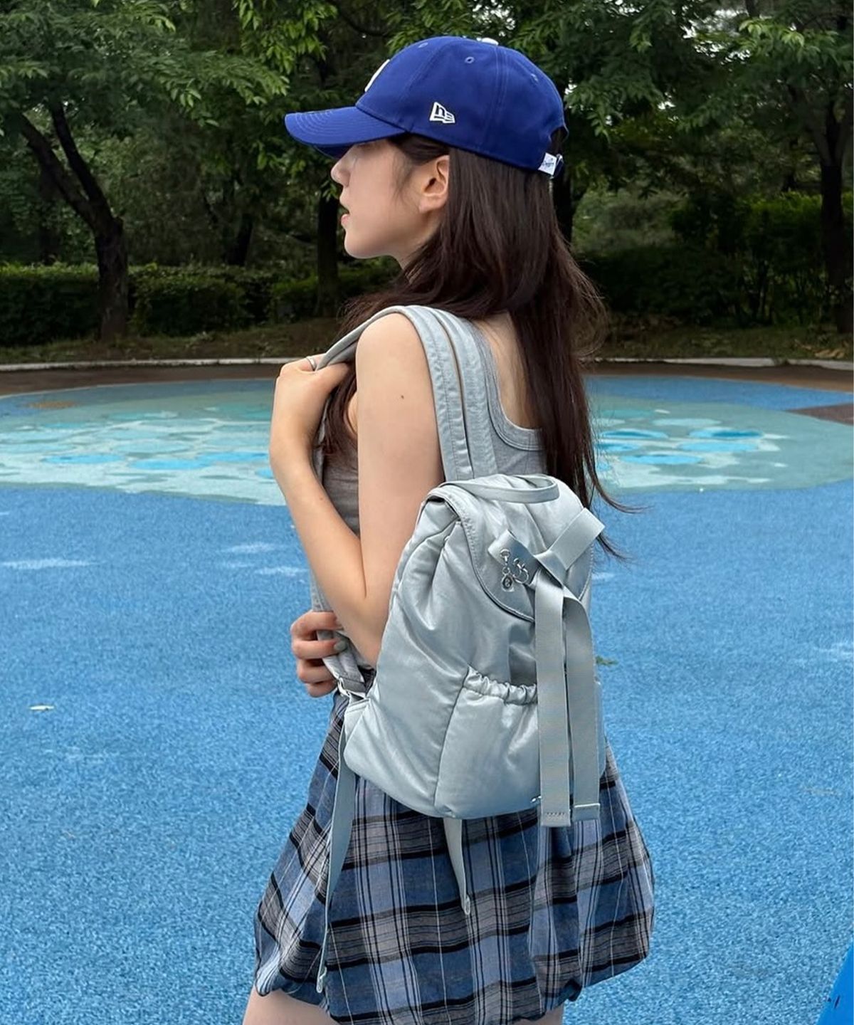 트리마치(TRIMARCH) Puffy Bow Backpack / Light Blue