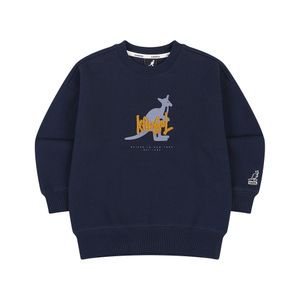 그래픽 포인트 브러쉬드 스웻셔츠 RD 0206 네이비