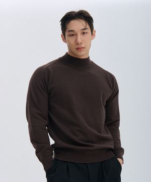 소프트 모크넥 머슬 니트 (2color)