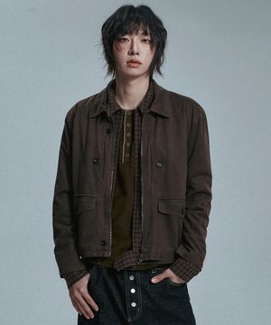 워커 스웨이드 싱글자켓 - 브라운