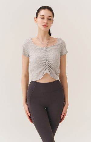 [25FW] 네프골지 프론트셔링 홀터넥 반팔티 HTWTS5K05T