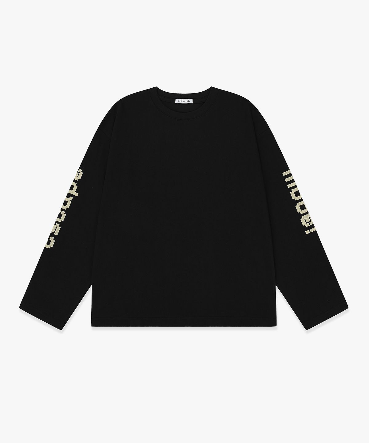 트리마치(TRIMARCH) Tri Oversized Long Sleeve print t-shirt Black
