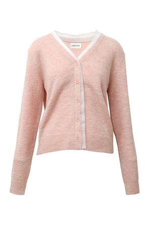 소프트 터치 브이넥  레이스 포인트 가디건