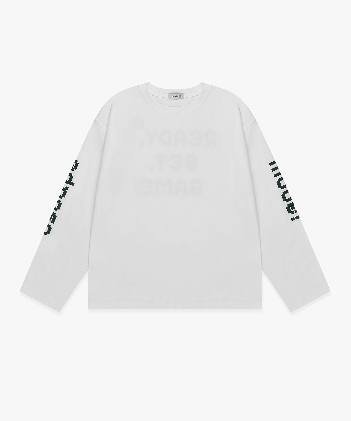 트리마치(TRIMARCH) Tri Oversized Long Sleeve print t-shirt White