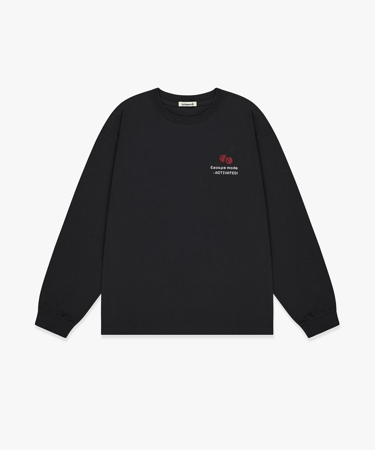 트리마치(TRIMARCH) Tri Oversized Long Sleeve back print Dark Grey