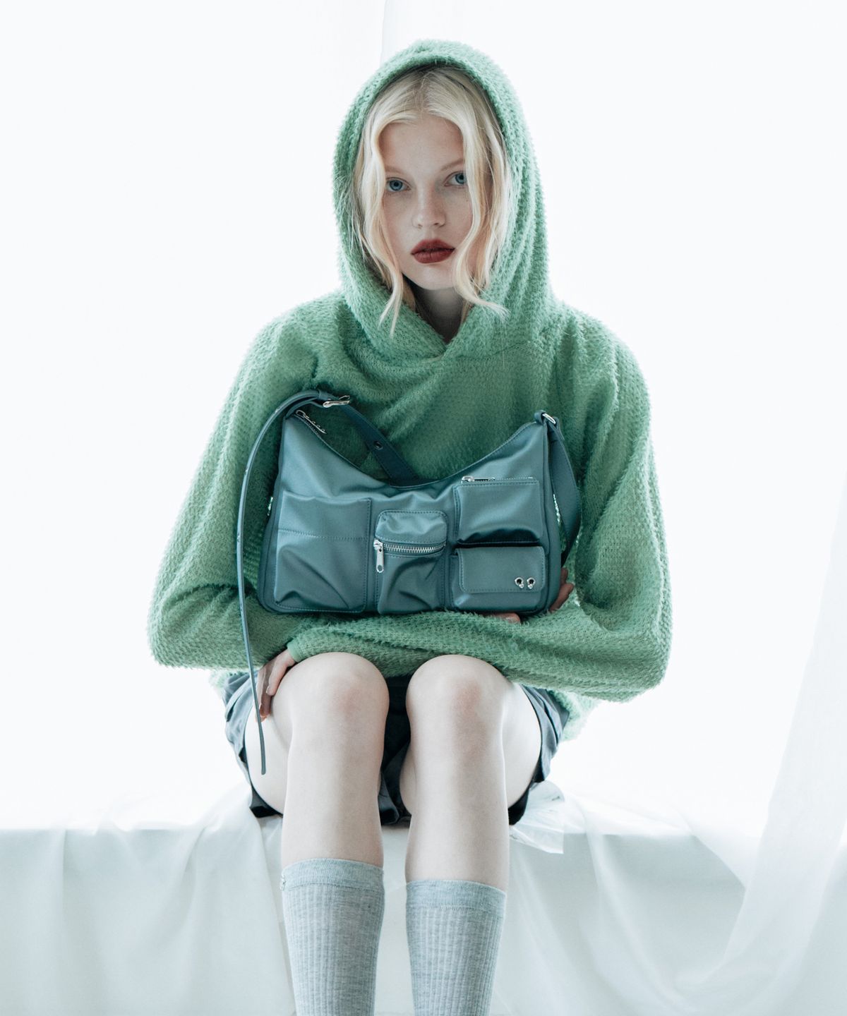 트리마치(TRIMARCH) Multi Pocket Shoulder Bag / Mint