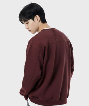 절개 포인트 맨투맨 (VLS0211) 버건디