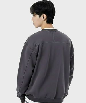 절개 포인트 맨투맨 (VLS0211) 차콜