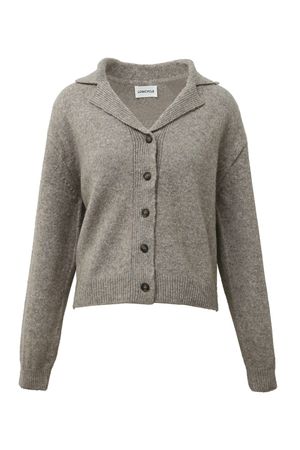 소프트 카라 버튼 니트 가디건