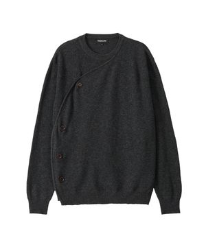 Drift Layer Merino Wool Button Knit - CHARCOAL