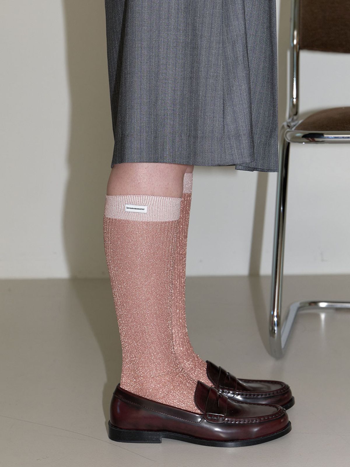 러브미몬스터(LOVE ME MONSTER) Shining Up Knee Socks_2COL (L253MSC010)