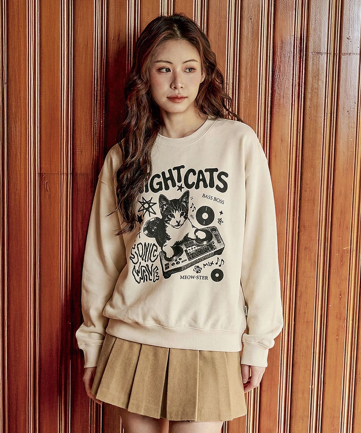 와일드락(WILDROCK) DJ CAT 오버핏 맨투맨_9 COL