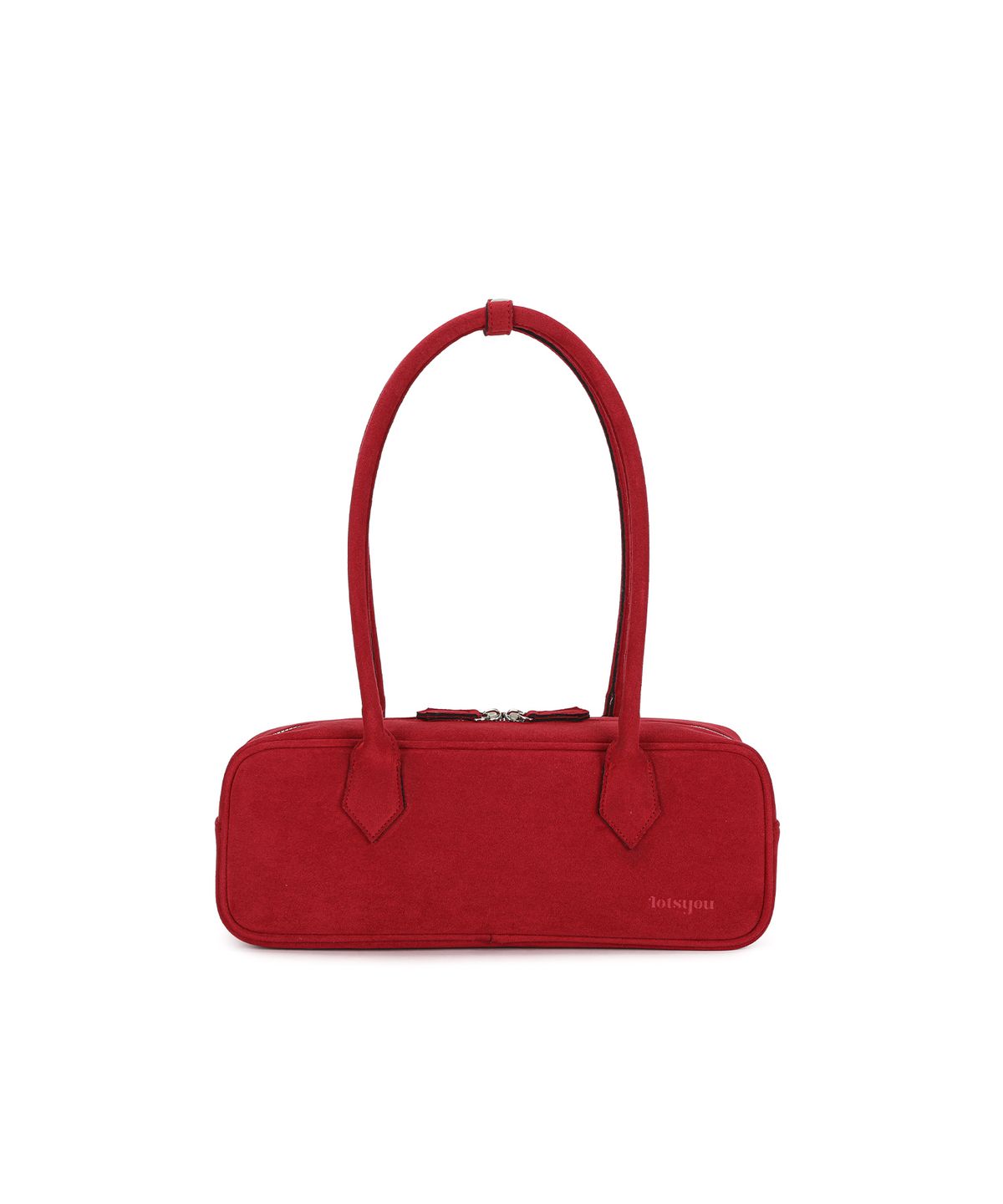 라츠유(LOTSYOU) lotsyou_Alina Suede Shoulder Bag Red