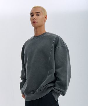 피그먼트 절개 스웻셔츠 (2color)