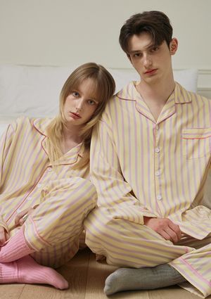 [2PACK] 룩스블룸 커플 파자마 잠옷 세트