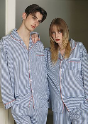 [2PACK] 스카이 앰버 커플 파자마 잠옷 세트