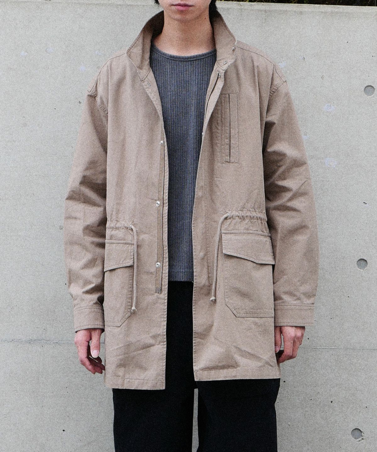 다이브인(DIVEIN) WASHED FISHTAIL PARKA (OLIVE BEIGE)